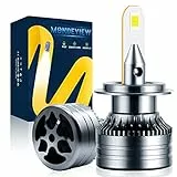 MONDEVIEW Coppia Lampadine H7 LED 6000K 60W 16000LM Lampade Faro Fendinebbia Per Moto Auto Ventilato Luminosità Estremamente Elevata 360° IP68 Impermeabile Sostituisci H7 Lampada Alogena Bi-xeno