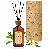 Scent-Hi Diffusore Profumo Ambiente Bastoncini, Foglia Tabacco Vaniglia Profumatore 120ml Diffusore Ambiente per Stanza, Bagno, Ufficio, Regalo Festa della Mamma