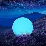 Luci solare per sentieri, Lampada solare da giardino con telecomando, sfera solare luminosa impermeabile dimmerabile con 16 colori RGB e 4 modalità di illuminazione per cortile, balcone, feste