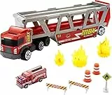 Matchbox- Camion dei Pompieri con Veicolo che può Contenere 16 Macchinine, Rampa e 8 Accessori, Giocattolo per Bambini 3+Anni,GWM23