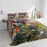 Italian Bed Linen Parure letto Stampa digitale SOGNI D’AUTORE 100% Cotone, SD-19, Matrimoniale