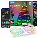 Govee RGBIC Luci Natalizie per Esterni 20M, Ghirlanda di Luci di Halloween Decorazione Natalizia per Interni, Luci LED 200 Luci LED, Più di 99 Modalità Scena, Impermeabile IP65, Compatibilità Alexa