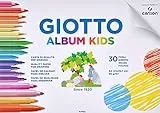 Giotto Kids, Album da 30 fogli carta bianca a grana fine per disegno, A4, 90g/m2