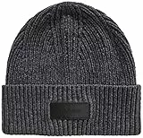 Calvin Klein Berretto in ciniglia Cappello Lavorato a Maglia, Medium Charcoal, Taglia Unica Uomo
