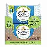 Scottex Pulito Completo, Carta Igienica Umidificata, 12 Confezioni da 42 Salviette
