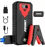 CARHEV 3000A Avviatore Batteria Auto, 24000mAh Avviatore Emergenza Per Auto(Adatto a Tutti i Veicoli a Benzina o 8.0L Diesel), 12V Booster Avviamento Auto con Display LCD e Torcia LED