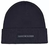 Tommy Hilfiger TH Skyline Beanie Cappello Lavorato a Maglia, Space Blue, Taglia Unica Uomo