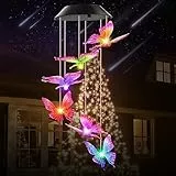 Pasqua Decorazioni Regalo Mamma Regalo Festa della Mamma Regalo Donna Scacciapensieri, Winzwon Campanelli Eolici Solare per Regalo Donna Compleanno Regali Giardino Luci Solari Esterno