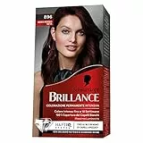 Schwarzkopf, Brillance Colorazione Permanente, Tinta per Capelli, Crema Colorante Intensiva, Copertura dei Capelli Bianchi, Tonalità 896 Nero Rosso Seta