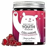 Bears With Benefits Collagene & Hyaluron Verisol Collagene Vitamini, non Testato Sugli Animali e Senza Additivi, Testato in Laboratorio e Ptodotto in Germania, Pastiglia gommosa 90 Pezzi