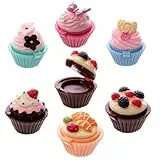 Subito disponibile 6 Pezzi Lipgloss lucidalabbra a Forma di Dolcetto Cupcake Torta Colorata