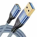 Cavo di prolunga USB 3.0 da 2M,USB 3.0 tipo A maschio a femmina 5 Gbps di sincronizzazione dati USB compatibile con stampante, scanner, tastiera, HTC Vive, lettore di schede, disco rigido, PS VR, blu
