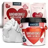 Amari® 3D Kit Calco Mani – Kit per Calco in Gesso per Coppie e Famiglie – Calco Mani Famiglia Gesso per stampi Mani Kit Scultura Mani Stampo Mani calchi Mani Stampo Mani Gesso Impronta