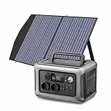 ALLPOWERS Generatore solare R600, 299WH LiFePO4, 2 batterie da 600 W (punta 1200 W), uscita AC, stazione di alimentazione portatile con pannello solare da 100 W, alimentazione mobile