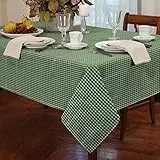 Classic Home Store Alan Symonds Tovaglia a quadretti verde 152,4 cm rotonda