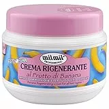 Milmil Crema Rigenerante per Capelli, Maschera Capelli Professionale, Fragranza al Frutto di Banana, Impacco Ammorbidente per Tutti i Tipi di Capelli - 500 ML