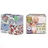 Kit Tempo Fazzoletti Box - 3 Veli - 12 Confezioni da 60 fazzoletti e Libero, Pannolini Touch Open per Bambini, 186 Pannolini Taglia 2 per Bambini da 3-6 Kg