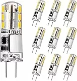 Tailcas Lampadina G4 LED Bianco Caldo 3000K, 1.5W Sostituisce 20W Alogena, Senza Sfarfallio, 180LM AC/DC 12V, Non Dimmerabile, 10 Pezzi