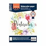 Vaessen Creative Florence Carta per Acquerello A4, Avorio, 300 g/mq, qualità Belle Arti, Grana Grossa, 10 Fogli per Pittura, Handlettering, Progetti Artistici e Altro Ancora, Legno, unità