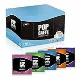 POP CAFFE' - 150 CIALDE kit Degustazione Miscele Deciso,Intenso,Cremoso,Arabico