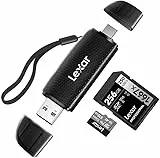 Lexar RW310 Lettore di Schede, fino a 170 MB/s Velocità, 2 in 1 USB C USB 3.2 Gen 1 OTG Lettore di schede di memoria per adattatore lettore di schede SD/Micro SD/SDHC/SDXC