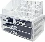 TEMPO DI SALDI Organizzatore Per Cosmetici Con 4 Cassetti Make Up Accessori Bagno Trasparente