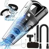 Coovee Aspirapolvere, aspirapolvere manuale 3-in-1 aspirapolvere a batteria, potente aspirapolvere portatile a batteria, auto ricaricabile 8000Pa, adatto per auto, case, cucine e peli di animali