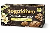 Sogni d'oro Tisana Delizie&Frutta Secca - Vaniglia e Mandorla con Cannella, confezione da 16 Filtri, 40 grammi, complemento alimentare, senza calorie.