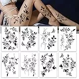 tatuaggi temporanei donna sexy Grandi rose dipinte a mano temporanee, fiori, donne sexy e bei tatuaggi (grandi fiori)