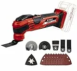 Einhell Utensile Multifunzionale a Batteria Varrito, Power X-Change (Li-Ion, 18 V, 11000-20000 min.-1, blocco rapido, portautensili regolabile in 12 posizioni) Nero/Rosso