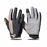 Urban Prime Long Gel-Padded Gloves Orange - Summer Version - Guanti da ciclismo estivi, lunghi, antiscivolo, imbottitura in gel, touch screen, arancione, unisex