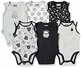 Amazon Essentials Disney | Marvel | Star Wars Body Smanicati Bimbo, Pacco da 6, Star Wars Piccolo Trooper, 24 Mesi