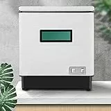 Lavastoviglie da tavolo, 1500 W, mini lavastoviglie, portatile, completamente automatica, in acciaio inox, con funzione di calore a 70 gradi, bianco