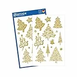 Avery Italia Zweckform 52273 Adesivi natalizi, a forma di albero di Natale, 30 pz