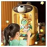 Alacritua Mini Macchina Ad Artiglio, Giocattoli di Peluche Macchina con Luci Interattive E Musica Claw Machine Candy Grabber Gioco Divertente E Regalo per La Festa,Bear