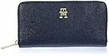 Tommy Hilfiger TH Emblema Grande ZA, Portafogli Donna, Space Blue