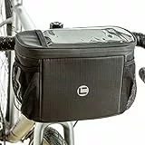 UBORSE Borsa da Manubrio per Bicicletta Impermeabile con Touch Screen in PVC, Conservazione del Calore Cestino del Telaio della Bicicletta, 4L Grand capacità