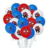 Spider Man - Palloncini Spider Man in lattice, 30 pezzi, motivo: Spider Man