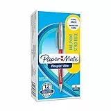 Paper Mate Flexgrip Elite penna a sfera a scatto, punta media (1,4 mm), rosso, confezione da 12