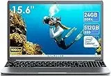 SGIN 15.6 Pollici PC Portatile, 24 GB RAM 512 GB SSD 11 Home System Notebook, Celeron N5095, Up to 2.8Ghz,1920 x 1080, 2.4/5.0G WiFi, Bluetooth 4.2, Supporta memoria espandibile 512 GB TF
