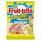 Fruittella Crazy Mix Frizz Caramelle Gommose, Gusto Frutti Assortiti Frizzanti con Succo di Frutta, senza Glutine, Formato Busta da 175 g