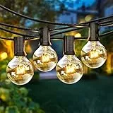 Catena Luminosa, 8M Stringa Luci Natalizie Catene Luminose Impermeabile con 28 pezzi G40 Lampadina Bianco Caldo Decorazione da Esterno e Interno per Giardino, Terrazza, Matrimonio, Natale