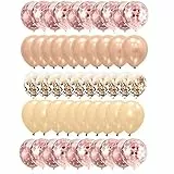 Gxhong Palloncini Oro Rosa Champagne Oro Palloncini in lattice, 50 pezzi Palloncini coriandoli/Palloncini elio/Matrimonio Palloncini /12 pollici Palloncini Colorati per decorazioni (Oro Rosa)