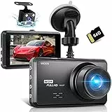 Miden 2.5K Doppia Dashcam,Scheda SD 64G,1600P+1080P FHD Telecamera per Auto,Dash cam Auto IPS 3.2' con Grandangolo di 336°,G-Sensor,Visione Notturna,WDR,Monitor di Parcheggio,Registrazione in loop