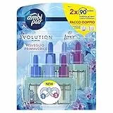 Ambi Pur 3Volution Profumatore per Ambienti, 2 Ricariche per Diffurore Elettrico, Fragranza Lenor Risveglio Primaverile, tecnologia Elimina Odori, Fino a 90 Giorni di Profumo per Ricarica