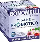 Bonomelli Tisana Probiotica Difese Immunitarie, Confezione da 10 Filtri, con Echinacea e Acerola, Integratore Alimentare, Favorisce le Naturali Difese dell’Organismo