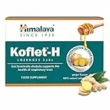 Himalaya Herbal Healthcare Koflet-H Lozenges Fortified with Honey Ginger Flavored,Relieves Cough, Tonsillitis,Loaded with Anti-Allergic, Antimicrobial and Immune Resistance Properties