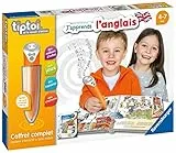 Ravensburger 00057 - Cofanetto completo tiptoi® Lettore interattivo + Libro in francese Imparre l'Inglese, gioco elettronico educativo, a partire dai 4 anni