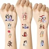 AOOWU Tatuaggi Temporanei Bambini, 8 Fogli Cucciolo Tattoo Animato Tatuaggi per Ragazze Ragazzi, Tattoo Temporanei Adesivi per Bambini Regali, Tatuaggio Impermeabili Gaget Feste di Compleanno