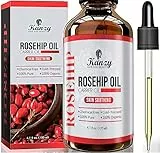 Kanzy Olio di Rosa Mosqueta Puro al 100% Bio 120ml Olio di Rosa Canina Biologico, Spremuto a Freddo, Vegano e Non Raffinato Rosehip Oil per Viso, Corpo, Capelli, Pelle, e Mani